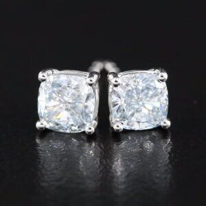 Lab Grown 1.08 CTW Diamond Stud Earrings 14k Gold 4-Prong Setting GIA Verified